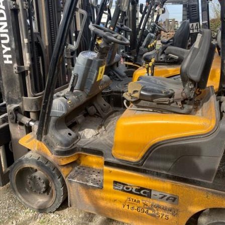 Used 2019 HYUNDAI 30LC-7A Cushion Tire Forklift for sale in San Antonio Texas