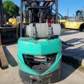 Used 2018 MITSUBISHI FGC25N Cushion Tire Forklift for sale in San Antonio Texas