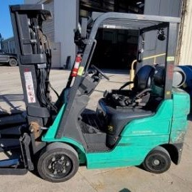 Used 2018 MITSUBISHI FGC25N Cushion Tire Forklift for sale in San Antonio Texas