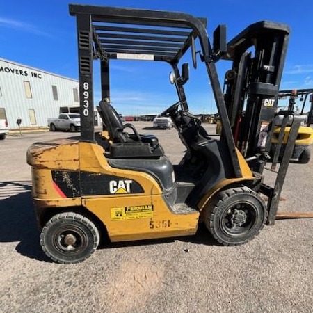 Used 2012 CAT 2PD5000 Pneumatic Tire Forklift for sale in Odessa Texas